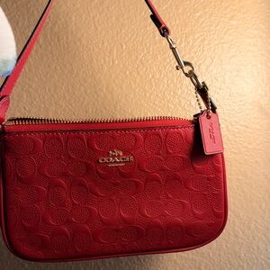 Coach Embossed Red Mini Bag